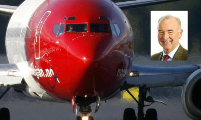 Norwegian ba Arne betale 2400,- for plass på ekstrafly